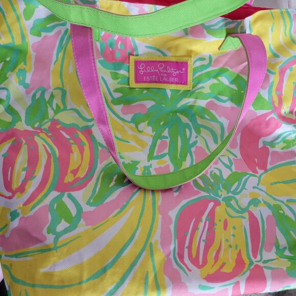 Lilly Pulitzer for Estee Lauder Beach Strawberry Banana Tote Bag - Picture 2 of 14